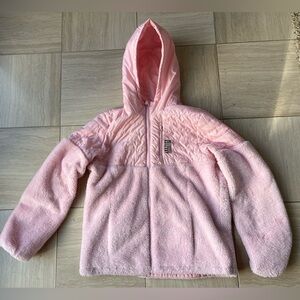 Justice Pink Hooded Reversible Lightweight Jacket Girl’s Size XL 16/18